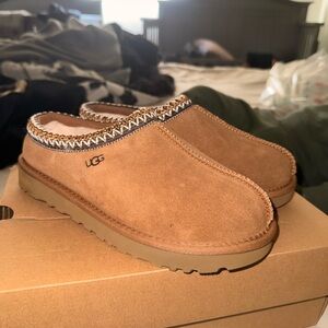 UGG Tan Suede Slip-On Shoes